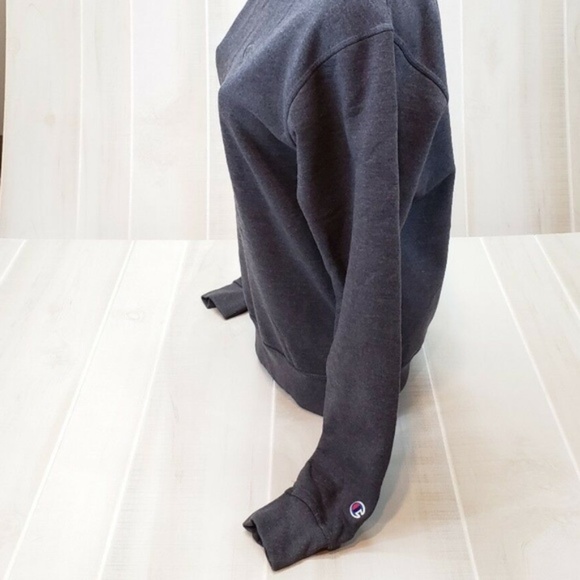 Champion Sweatshirt Women's Small Oversized Charcoal Gray Crew Neck Pullover - Picture 7 of 7